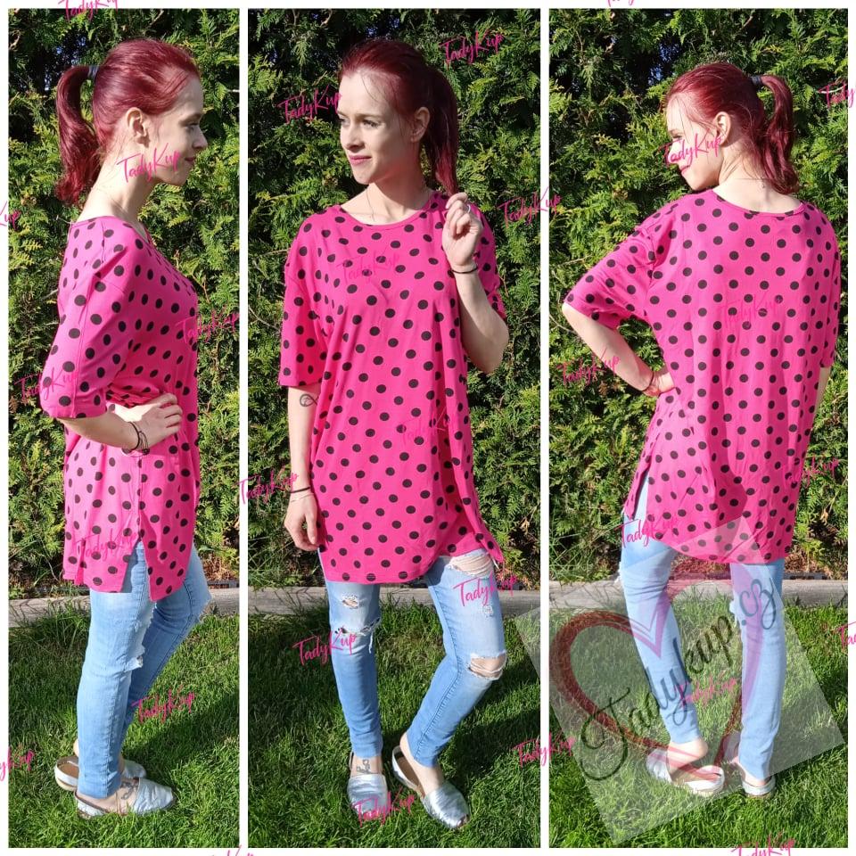 Tunika puntíky fuchsia