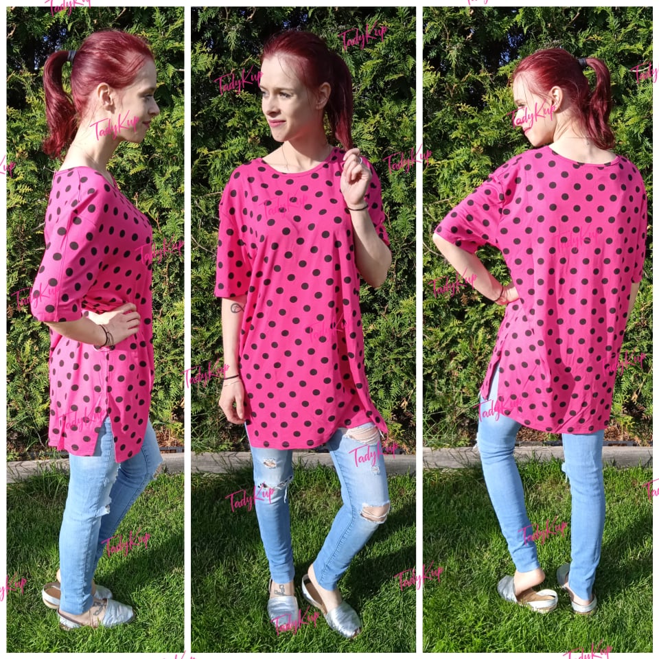 Tunika puntíky fuchsia