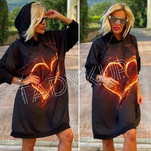 Mikina oversize kapuce Fair Heart