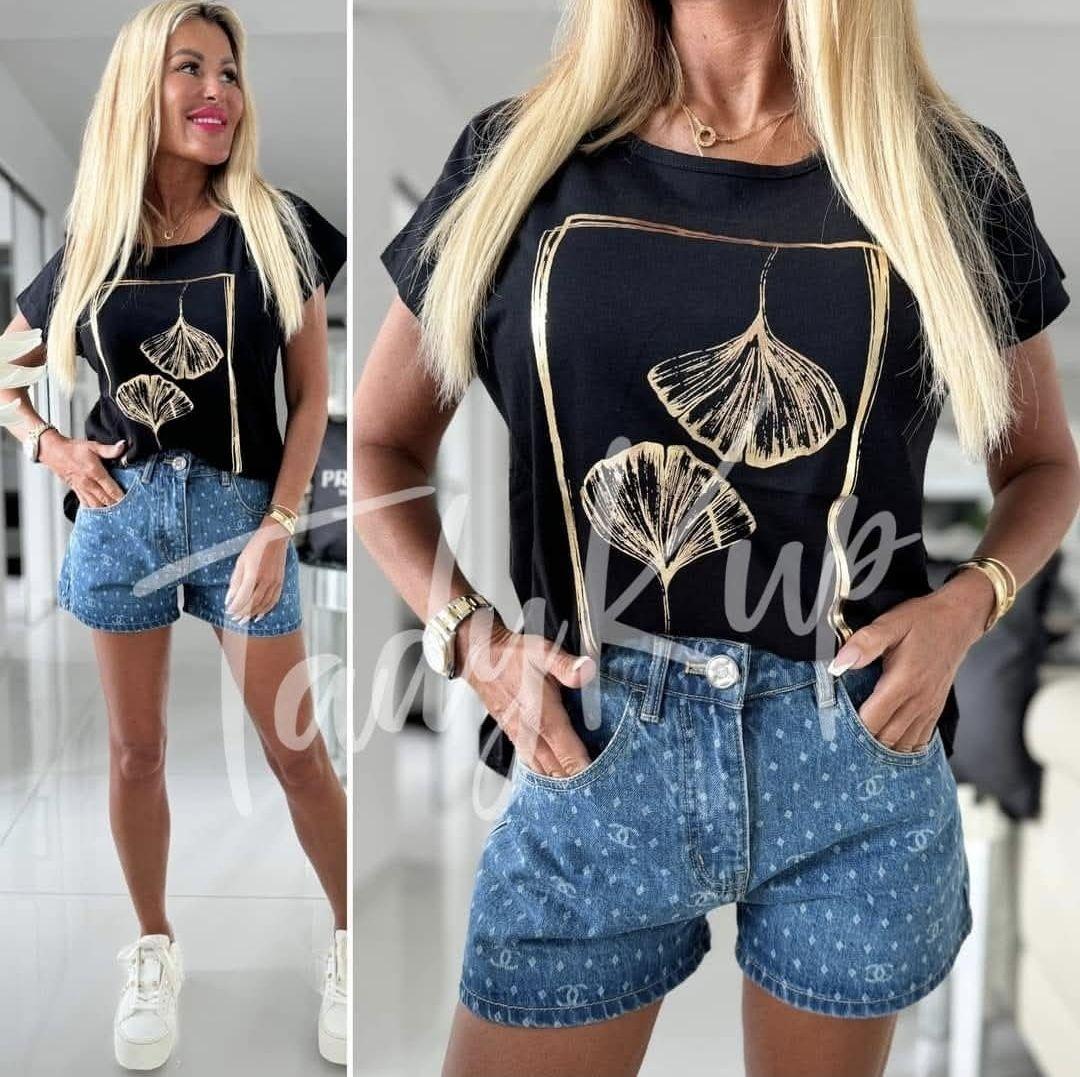 Triko listy gold